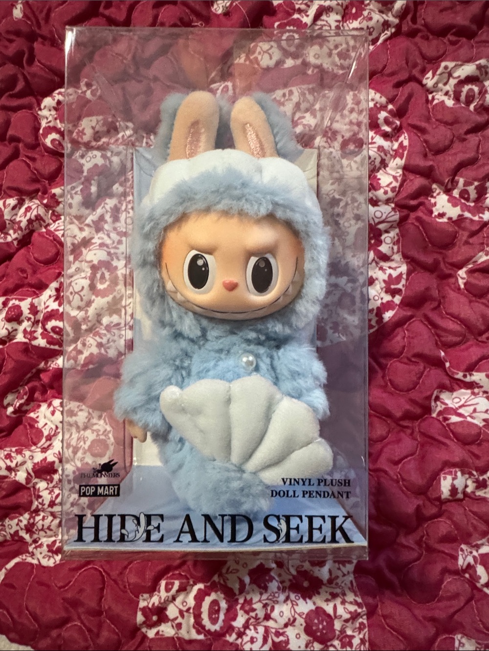 Pop Mart Hide and Seek Kids Plush Pendant - Light Blue